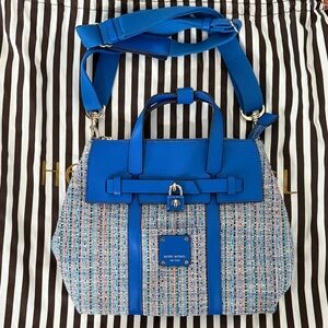 Henri Bendel Blue Tweed Handbag